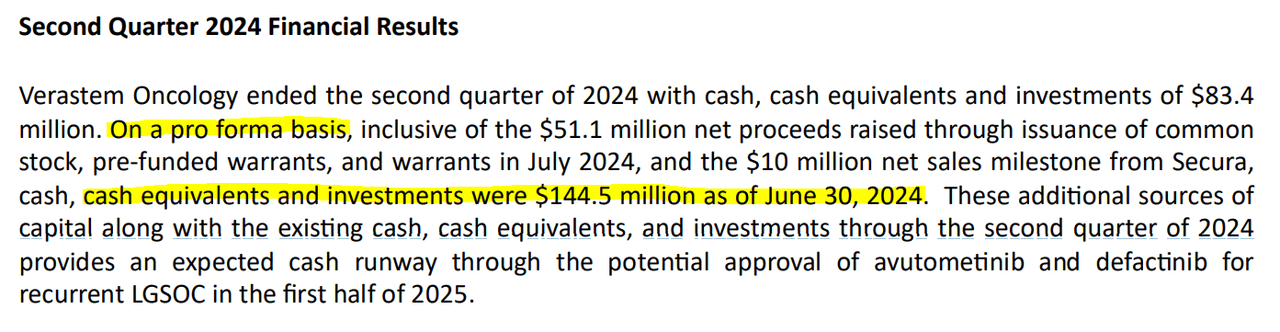 Source: VSTM’s Q2 2024 10-Q report.